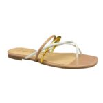 SANDALIA LUX SHOW GELO METALCOLOR OURO LUX SHOW ROUGE