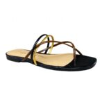 SANDALIA LUX SHOW PECAN METALCOLOR OURO LUX SHOW PRETO
