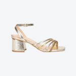 SANDALIA METALCOLOR BRONZE NUDE OURO